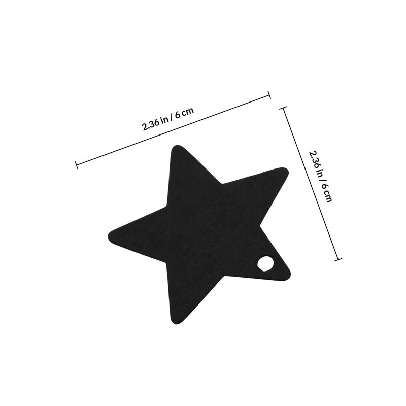 100pcs Star Shaped Black Kraft Paper Tags With Holes For Gift Wrapping Party Favors Holiday Decorations - Image 3