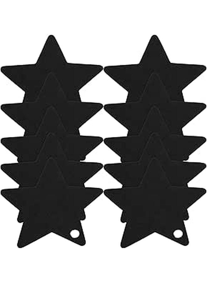 100pcs Star Shaped Black Kraft Paper Tags With Holes For Gift Wrapping Party Favors Holiday Decorations - Image 1