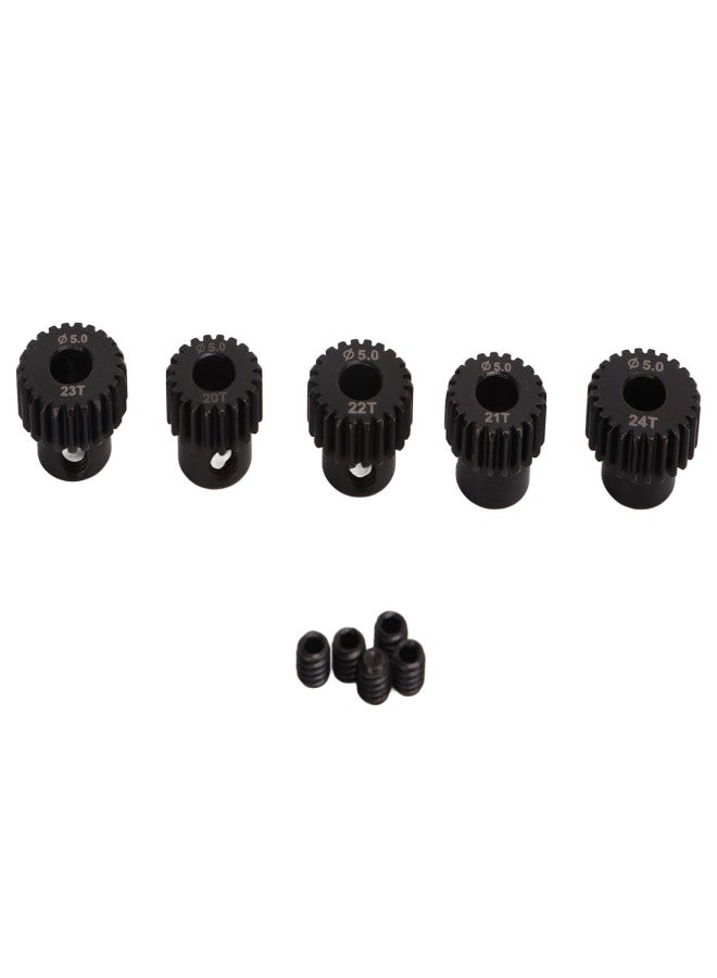 48DP Pinion Gear Set 5.0mm Chrome Molybdenum Alloy Steel 20T 21T 22T 23T 24T RC Motor Gear for Remote Control Car Motor - Image 5