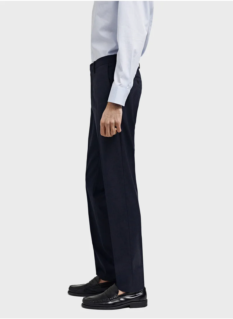 Mango Man Stretch Fabric Slim Fit Suit Trousers