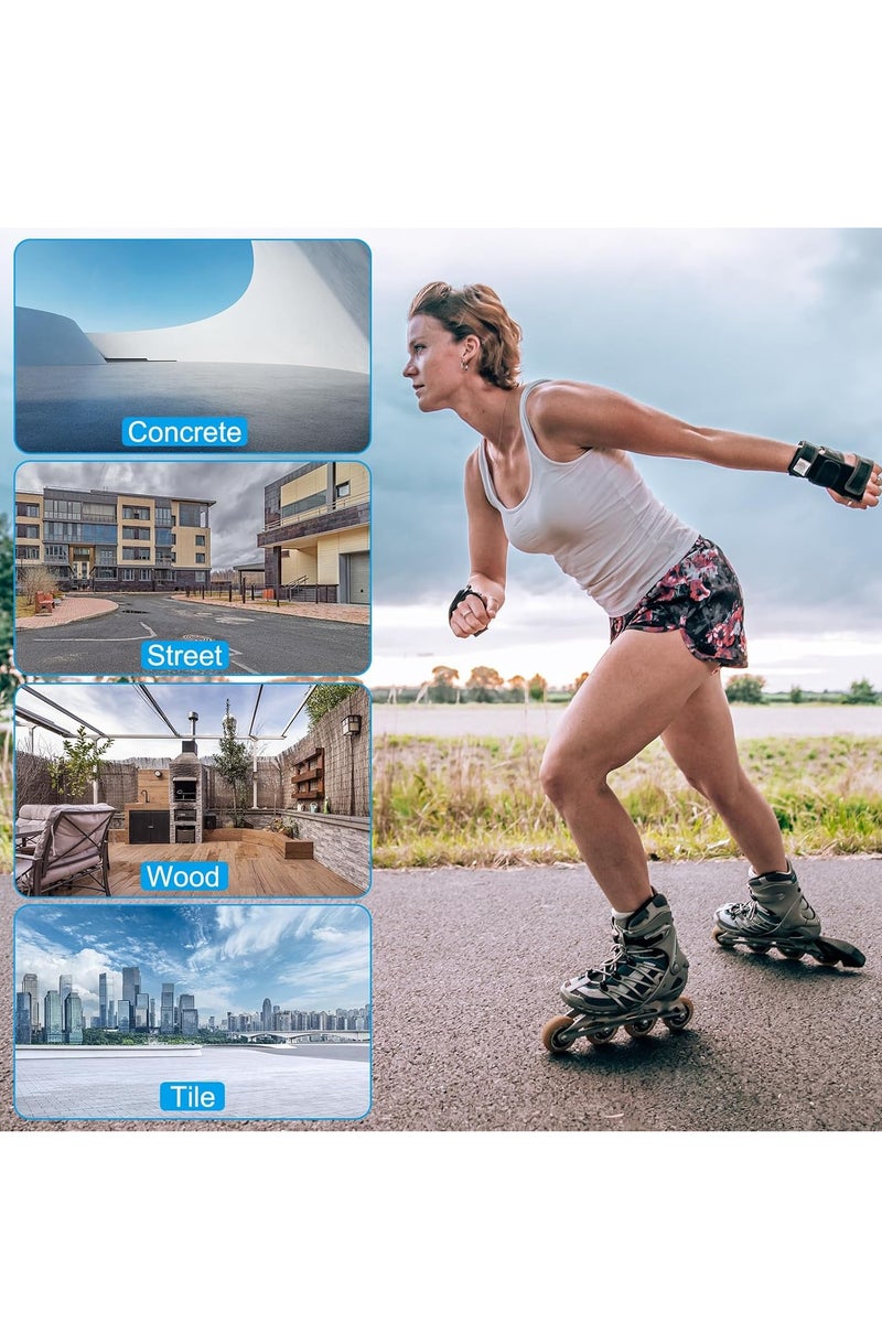 Bluejw Colorful Light Up Inline Skate Wheels Roller Skates Children's Sparkling Straight-line Luminous Wheels 2Pcs LED Flashing 76mm In-line Speed Skate Skating LED Light Flashing Roller Wheels Adult Super Luminous Wheels 90A PU with Bearings for Indoor Outdoor Scooter Replacement 20*10*20cm  - Image 4