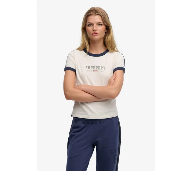 سوبر دراي Athletic Essentials Graphic Ringer T-Shirt