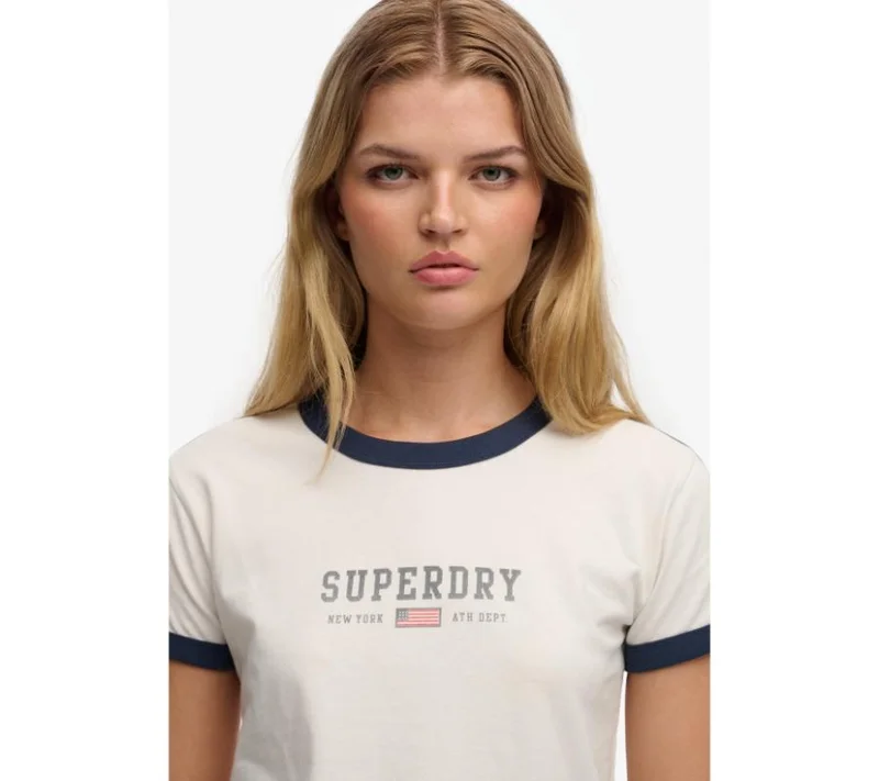سوبر دراي Athletic Essentials Graphic Ringer T-Shirt