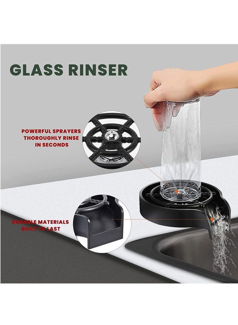 Kitchen Sink Glass Washer, High Pressure Quick Automatic Glass Washer, Faucet Glass Washer Cleaning Accessories, Baby Bottles And Various Drinking Glasses  - Image 4