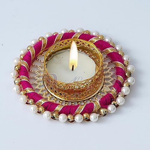 Discount ARA Tealight Holder for Rangoli Decoration Office and Home Decoration Items Recycled Material/Festival Decorative Item (Qty 6 Pieces) - Image 5