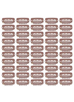 yuyte YUYTE 50 Pieces Wig Clips U shape Metal Clips 6 Teeth 28 cm Stainless Steel Material for Hair Extensions for WomenLight Brown 