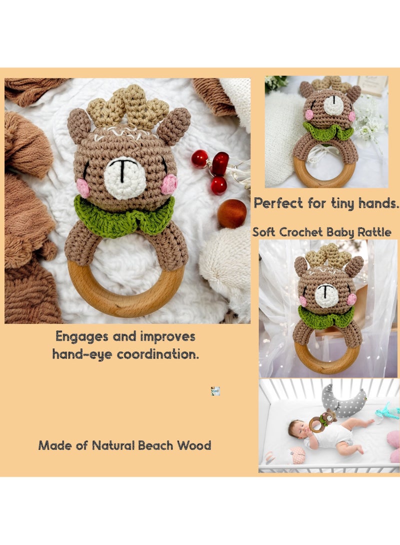 طريندخب Baby Swaddle Wrap Gift Set مجموعة هدايا لفّ الطفل الرضيع، 8 قطع من أساسيات حديثي الولادة، بطانية لفّ للأطفال الرضع (نقشة الفهد) - Image 5