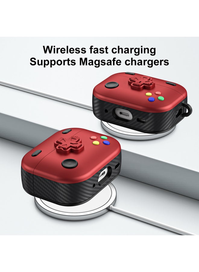 Generic - For AirPods Pro2 Bluetooth Headset Case Cartoon Game Airpods 3 Headset Case-Color:Red-Model:Airpods Pro2 Generation - Image 1