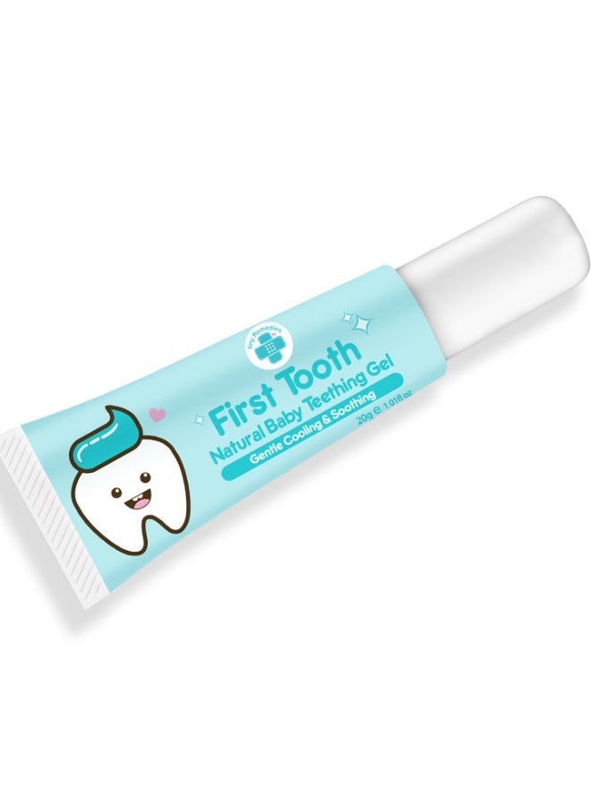براعم صغيرة للأطفال جيل التسنين الطبيعي "فيرست توث" (First Tooth) من تايني بودز (20 جم) – مهدئ ومبرد للثة – خالي من البنزوكائين والمواد المخدرة – آمن عند البلع – خالي من الفلورايد - Image 4