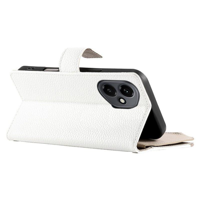 erorex For Honor 400 Pro Global 160.8mm Stitching Multi-card Zipper Wallet Leather Phone Case with Short Strap(White) - Image 5