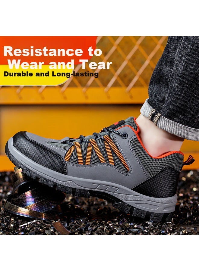 Old housekeeper Laoguanjia Safety Shoes For Men, Steel Toe, Anti-Smashing, Puncture-Resistant, Breathable, Safety Work Shoes, Electrician Insulated Wear-Resistant Hiking Shoes 508 39 - Image 4