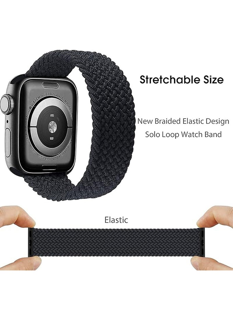 Generic - Bands Compatible with Apple Watch 38mm 40mm 41mm Series 9/8/7/SE/6/5/4/3/2/1 IWatch Ultra/Ultra 2/Braided Solo Loop Nylon Fabric Strap XS - Image 1