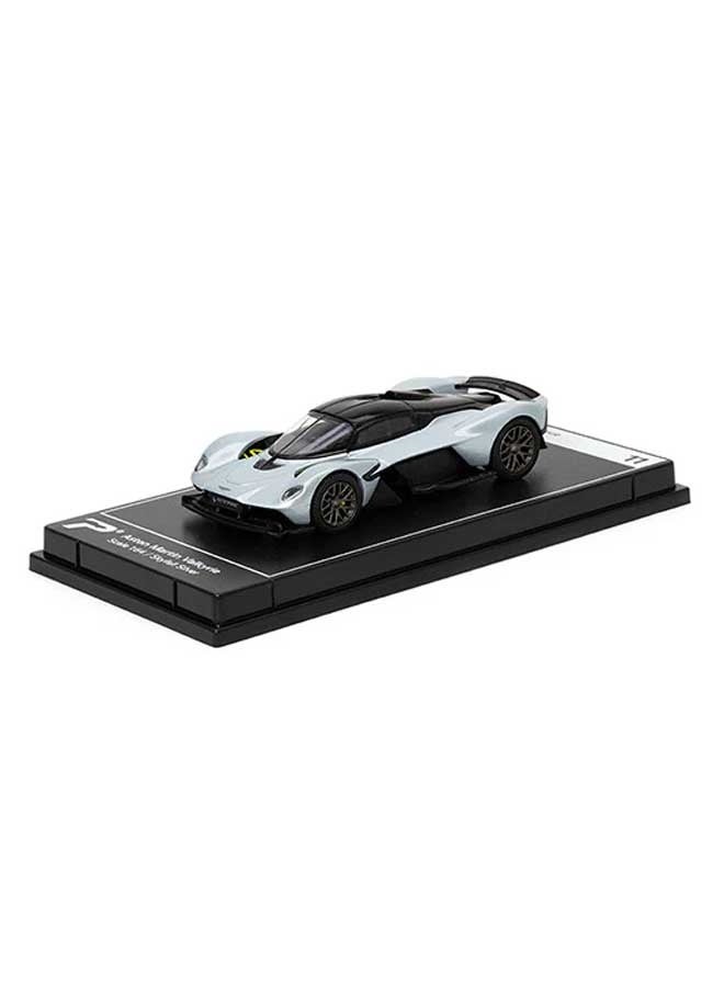 PosterCars - 1:64 Scale Aston Martin Valkyrie (Skyfall Silver) Hypercar League Collection, Diecast Models - Image 1