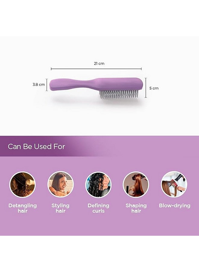 هارتس فرشاة الشعر | فرشاة ذات شعيرات | فرشاة شعر مع مجداف | فرشاة للشعر المموج والمجعد | مناسب لجميع أنواع الشعر | فرشاة تصفيف الشعر | C19P.. | أرجواني - Image 5