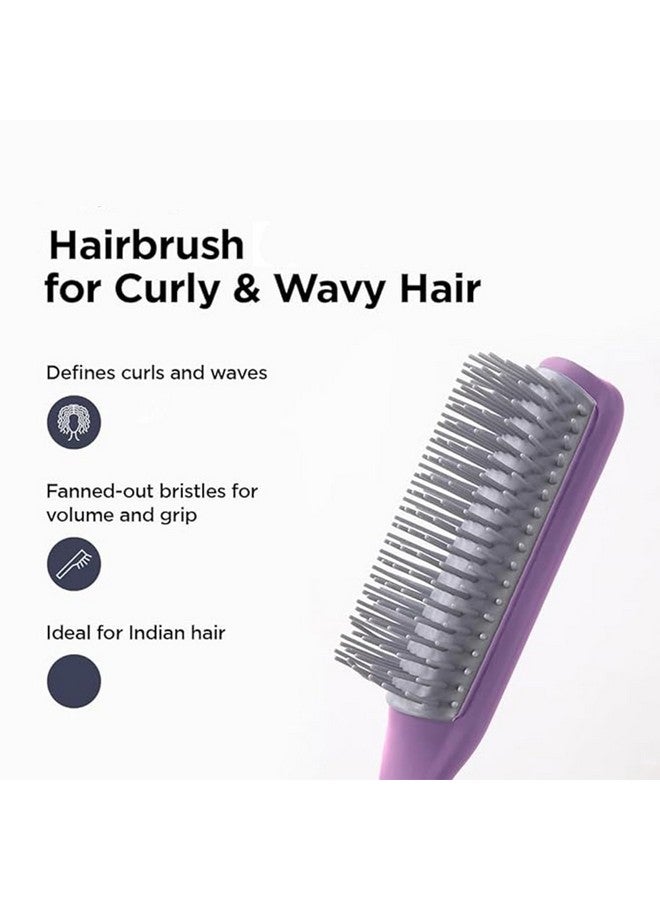 هارتس فرشاة الشعر | فرشاة ذات شعيرات | فرشاة شعر مع مجداف | فرشاة للشعر المموج والمجعد | مناسب لجميع أنواع الشعر | فرشاة تصفيف الشعر | C19P.. | أرجواني - Image 3