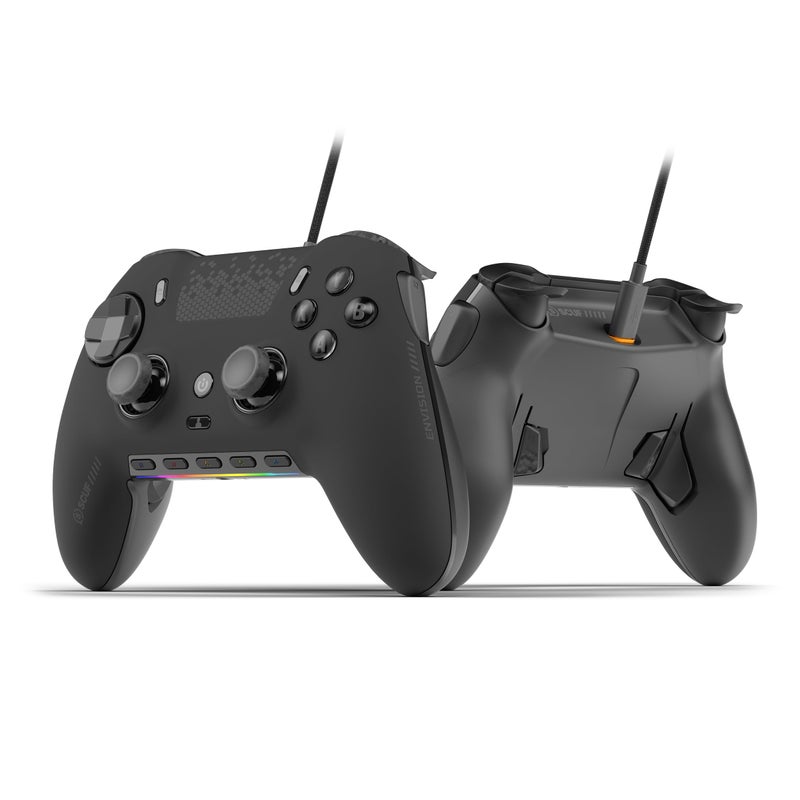 SCUF ENVISION Wired V2 (2025) PC Only Gaming Controller â€“ Anti-Drift Thumbsticks â€“ Five Remappable G-Keys â€“ Remappable Back Paddles â€“ Black - Image 1