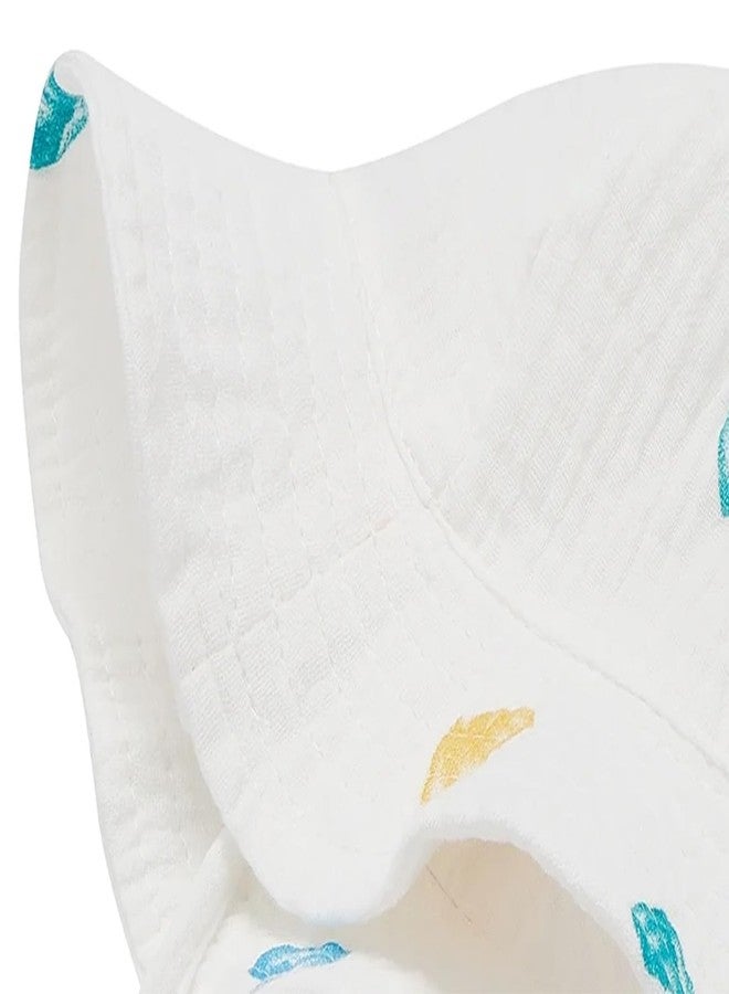 XuoAz Baby Sun Hat Toddler Infant Cotton Bonnet Soft Adjustable Sun Protection Floral Bucket Hat for Boys Girls - Image 3