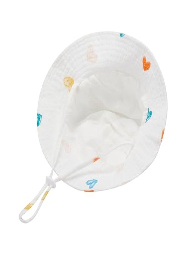 XuoAz Baby Sun Hat Toddler Infant Cotton Bonnet Soft Adjustable Sun Protection Floral Bucket Hat for Boys Girls - Image 4