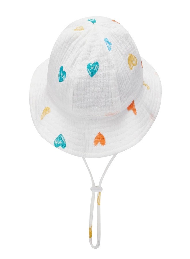 XuoAz Baby Sun Hat Toddler Infant Cotton Bonnet Soft Adjustable Sun Protection Floral Bucket Hat for Boys Girls - Image 1