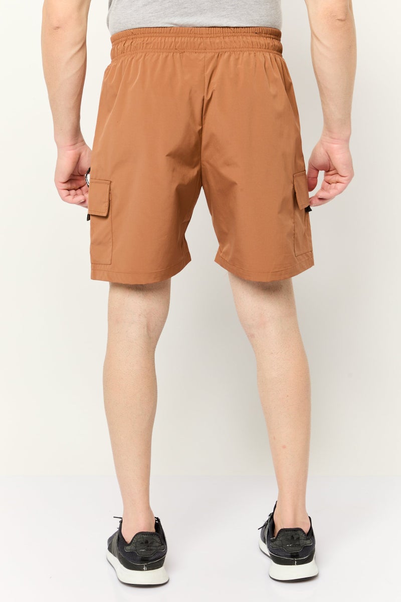 Athletex Men Sportswear Fit Solid Outdoor Shorts, Brown - Image 2