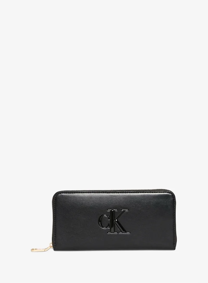 CALVIN KLEIN Embossed Monogram Zip-Around Wallet