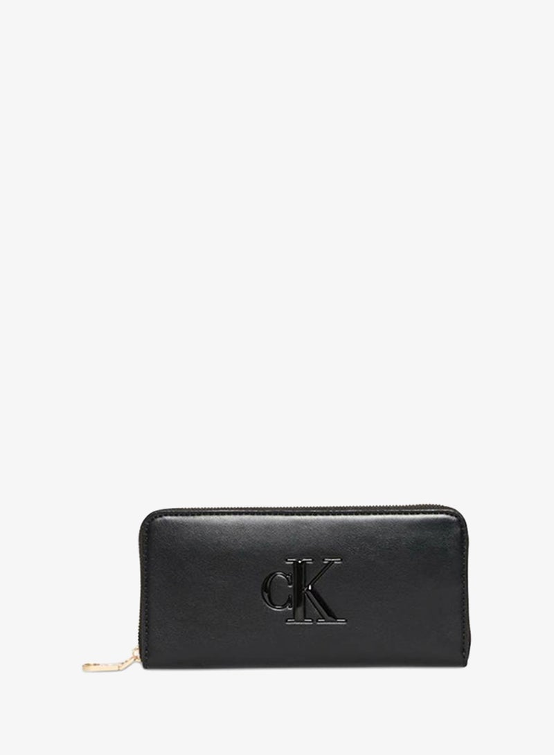 CALVIN KLEIN Embossed Monogram Zip-Around Wallet - Image 1