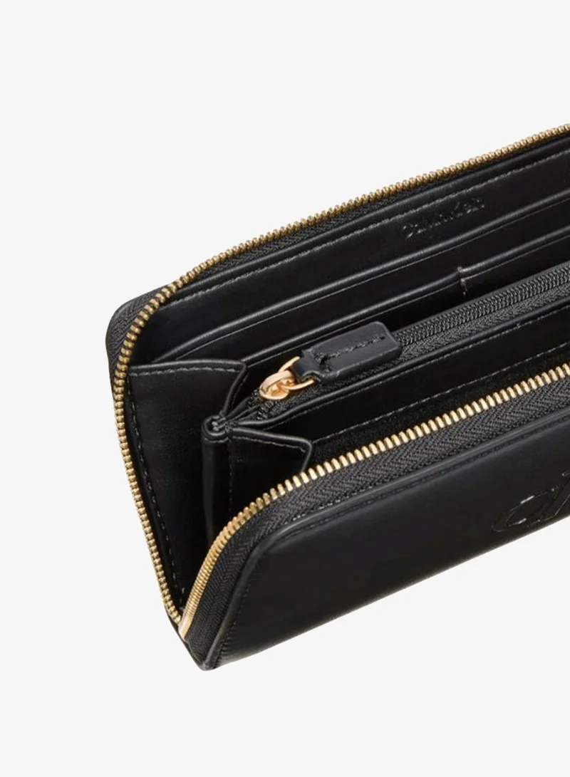 CALVIN KLEIN  Embossed Monogram Zip-Around Wallet for Women | Best Price UAE