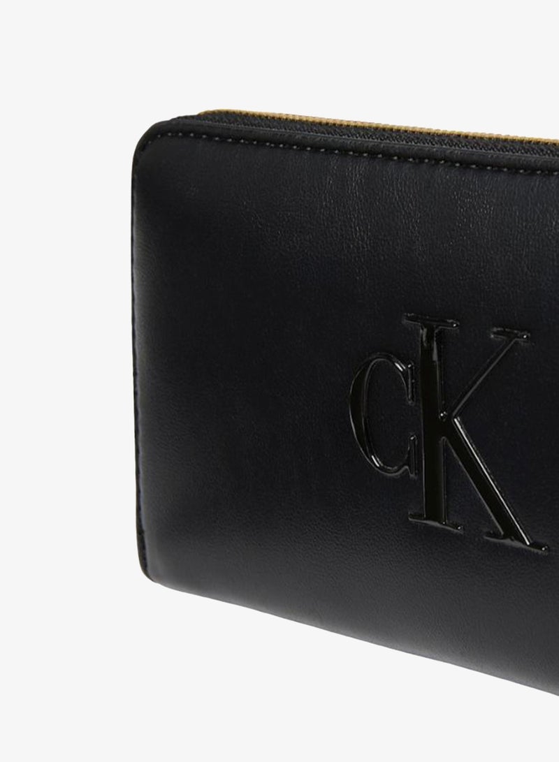 CALVIN KLEIN Embossed Monogram Zip-Around Wallet - Image 4
