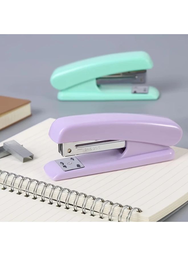 Mint Green Macaron Stapler Set with 1000 Staples and Nail Remover for Office School Home and Crafts - Image 1
