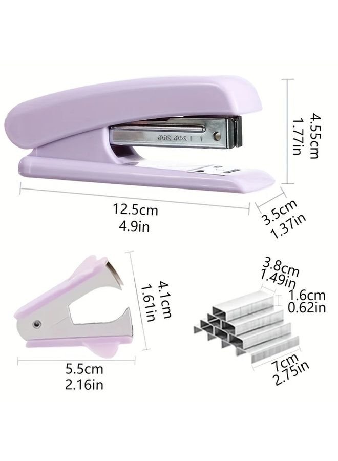 Mint Green Macaron Stapler Set with 1000 Staples and Nail Remover for Office School Home and Crafts - Image 2