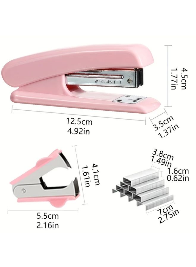Mint Green Macaron Stapler Set with 1000 Staples and Nail Remover for Office School Home and Crafts - Image 5