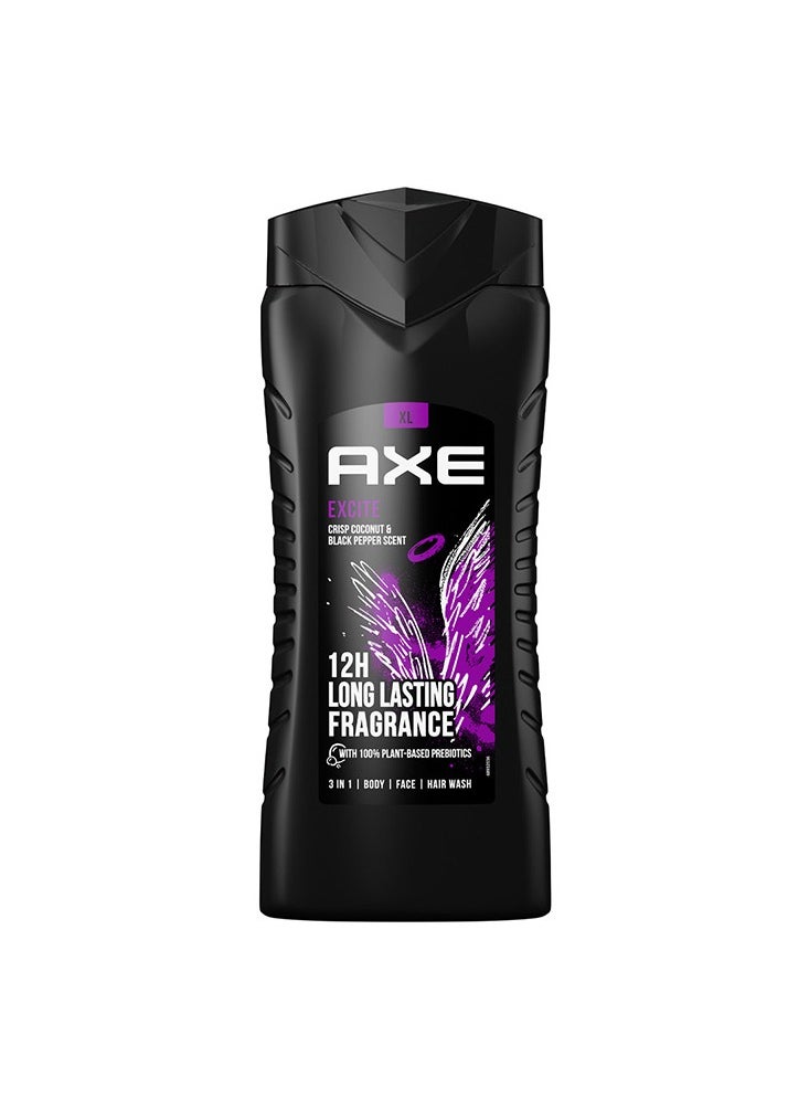 Axe 3 in 1 Excite Crisp Coconut Black Pepper Scent 400ml 