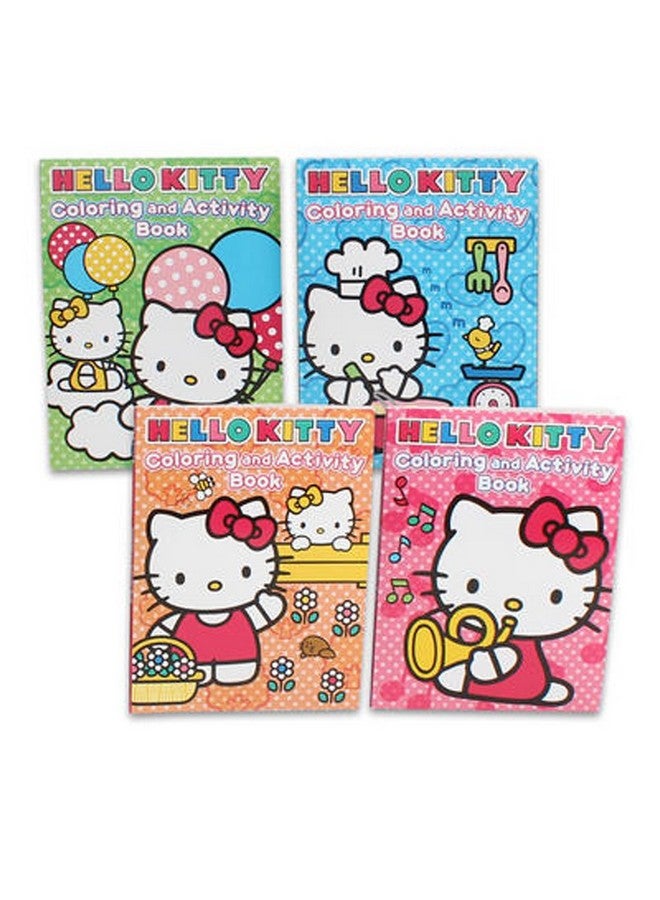 Bendon Publishing Hello Kitty Coloring and Activity Books Super Set ~ 4 Hello Kitty Books, Stickers, and Beach Kids Door Hanger