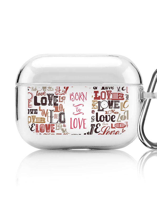 Stylizedd Classic Clear printed Case for Apple AirPods Pro 2nd Generation Thin Transparent Cover [Designed for Apple AirPods Pro 2nd Generation] - Born to love - Image 1