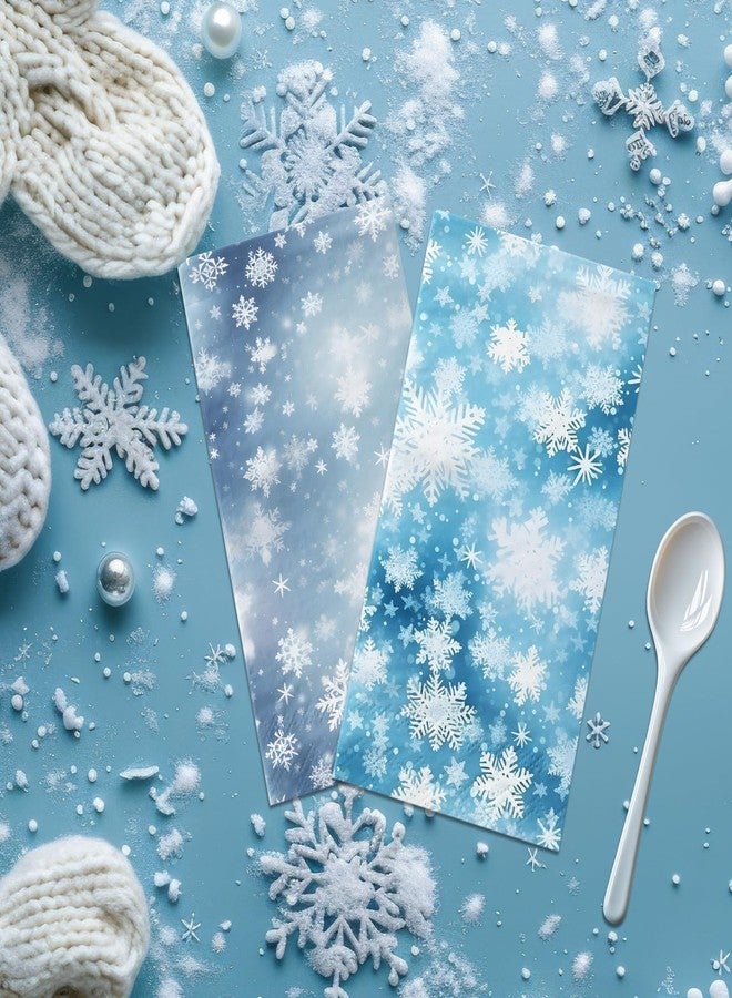 Bezkega Winter Party Napkins,Snowflake Party Supplies 40pcs Winter Wonderland Cocktail Napkins for Christmas Holiday Bathroom Decor Winter Party Supplies - Image 2
