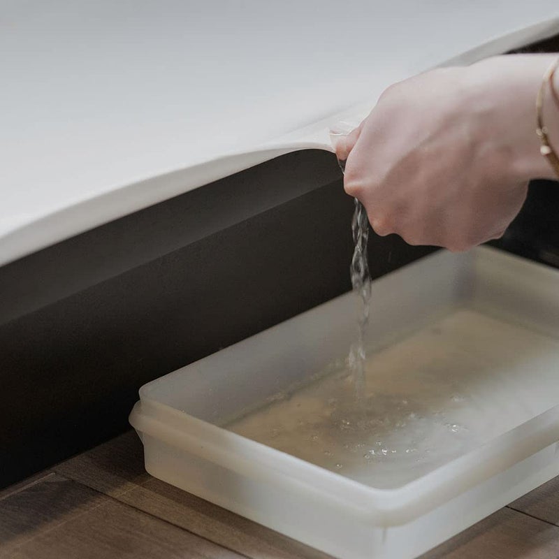 BASIN Under Sink Mats for Kitchen Waterproof - The Original Silicone Under Sink Liner Drip Tray - Designed in USA - Sink Cabinet Protector for Water Drips, Leaks, Spills - 28"x22" White - Image 4