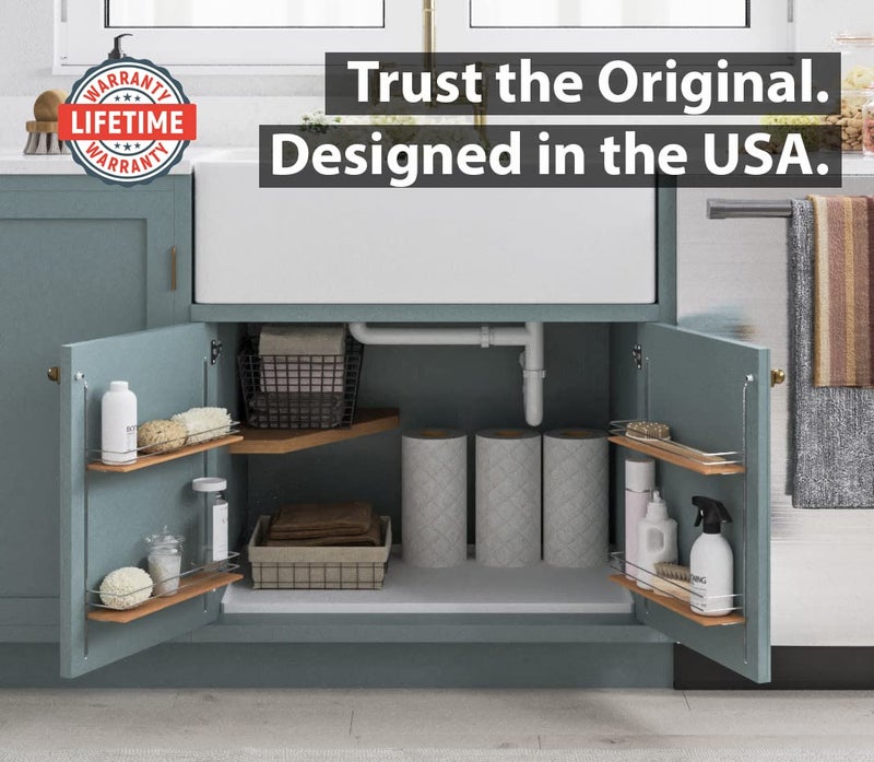 BASIN Under Sink Mats for Kitchen Waterproof - The Original Silicone Under Sink Liner Drip Tray - Designed in USA - Sink Cabinet Protector for Water Drips, Leaks, Spills - 28"x22" White - Image 2