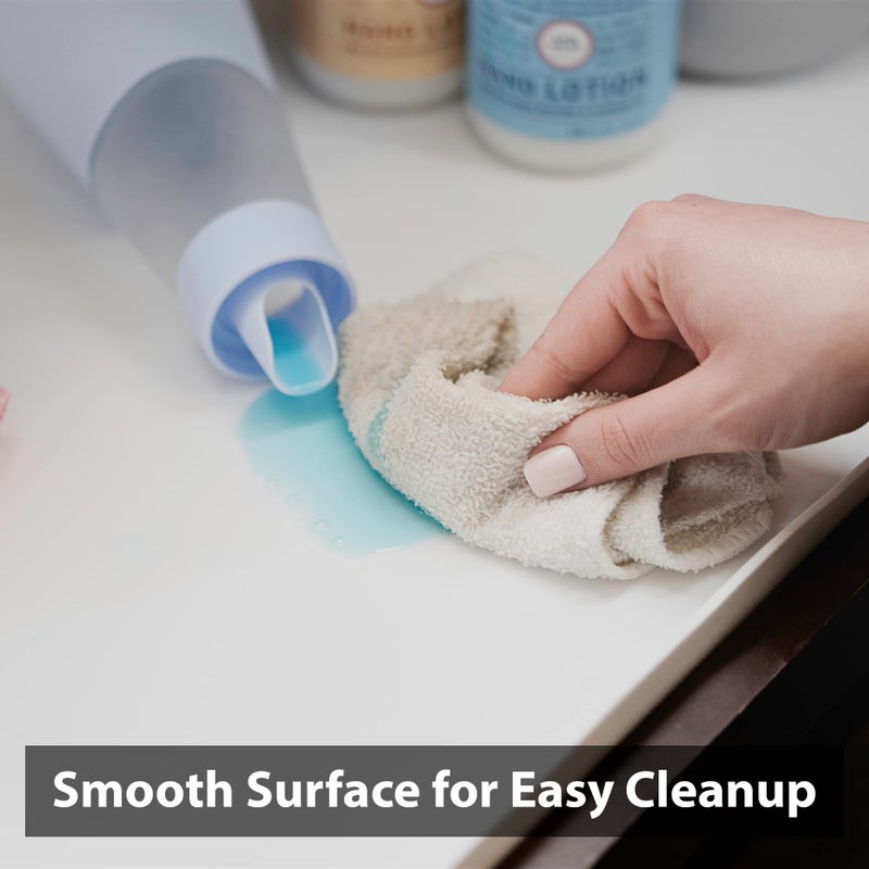 BASIN Under Sink Mats for Kitchen Waterproof - The Original Silicone Under Sink Liner Drip Tray - Designed in USA - Sink Cabinet Protector for Water Drips, Leaks, Spills - 28"x22" White - Image 3