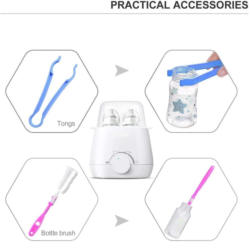 Baby Bottle Warmer, Steam Sterilizer & Baby Food Heater, 3-in-1 with Evenly Warming Breast Milk or Formula, Accurate Temperature Control, Bottle Brush and Tongs Included - Image 3