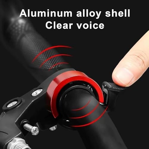 BharatBazaar Cycle Bell, 4PCS Aluminum Bike Horn with Industrial, Loud Sound Cycle Gadgets, Universal Fit Bicycle Accessories for Adults and Kids, 4 Colour Bicycle Bell - Image 5