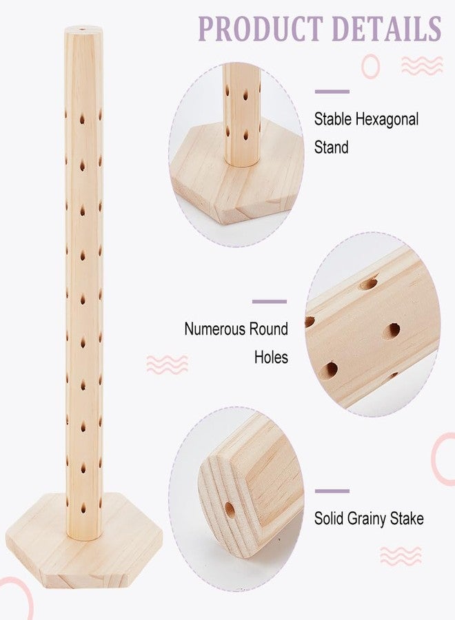 AHANDMAKER Wood Cake Pop Stand 60 Hole Lollipop Tree Lollipop Display Stand Lollipop Holder for Bakery Cake Shop Weddings Birthday Parties Christmas Candy Decorative - Image 4