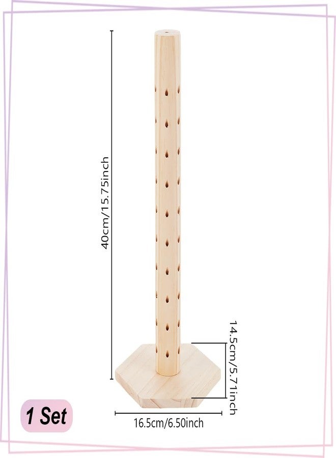 AHANDMAKER Wood Cake Pop Stand 60 Hole Lollipop Tree Lollipop Display Stand Lollipop Holder for Bakery Cake Shop Weddings Birthday Parties Christmas Candy Decorative - Image 2