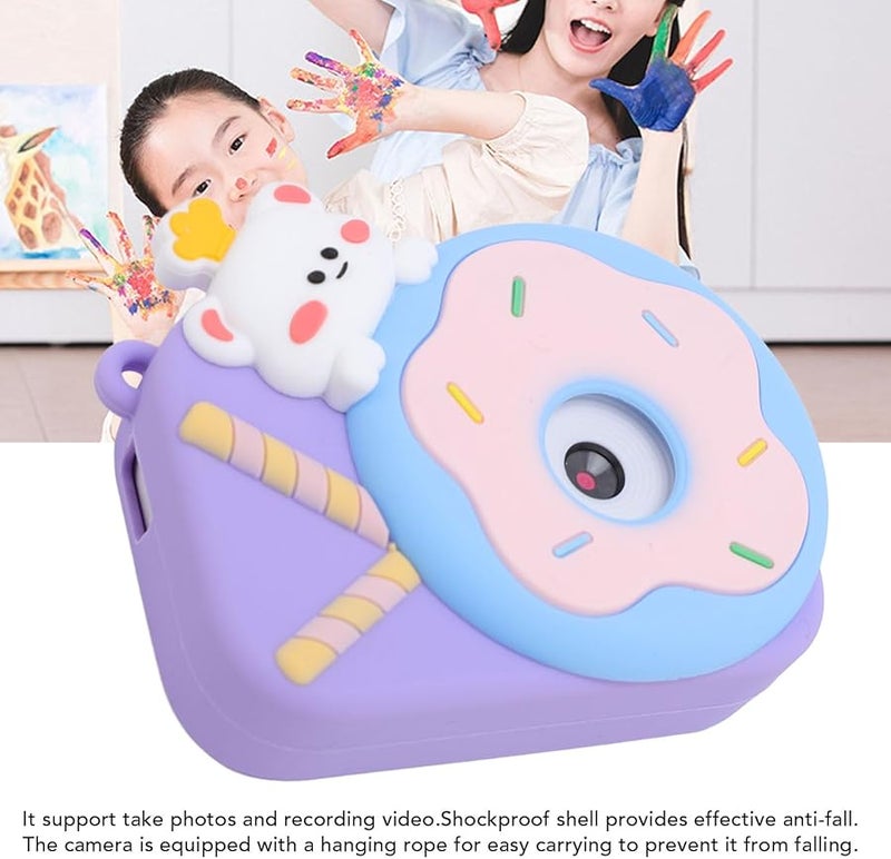 Purple Dual Lens 1080P Auto Focus Digital Camera Compact Shockproof Silicone Design - Image 5