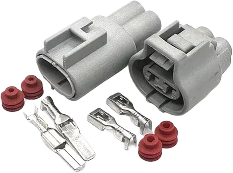 Red 2 Pin 4 8 Automobile Electronic Fan Connector Brake Booster Pump Assembly Plug - Image 3