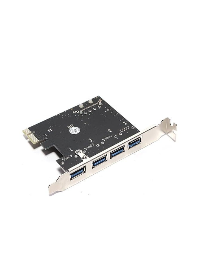 PCI Express Card 4 Port USB 3.0 with 5V 4-Pin Power Connector up to 5 Gbps Speed  - Image 2