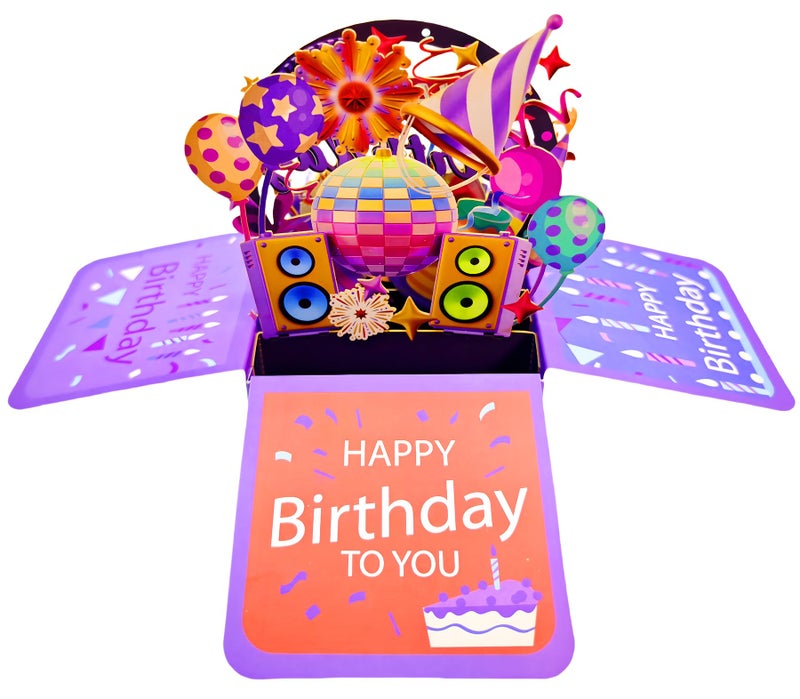 Akeydeco 3D Pop Up Birthday Cards Birthday Pop Up Greeting Cards Laser Cut Happy Birthday Cards Including Envelopes Best For Mom Wife Sister  Boy Girl Friends 1 Pack - Image 3