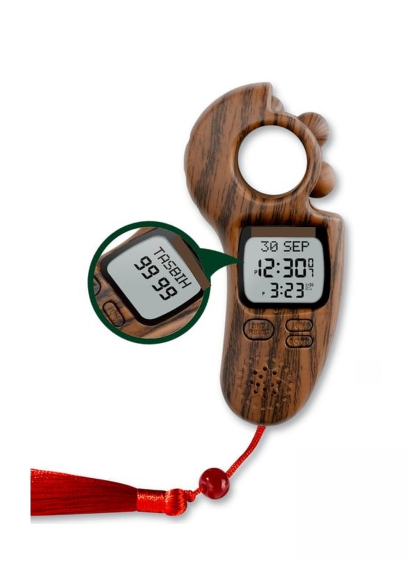 Smart electronic digital rosary with a wide screen to display information