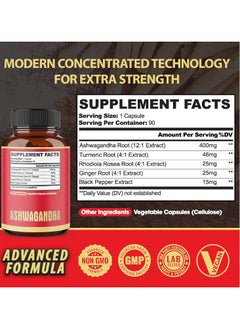 agobi Ashwagandha 5in1 Extra Strength 90 Capsules  - Image 2
