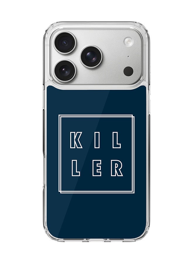 Stylizedd Classic Clear MagSafe Case for iPhone 17 Pro , Hybrid Soft Case Flexible Edges Anti Drop TPU PC Gel Thin Transparent Cover [ Designed for iPhone 17 Pro ] - Killer Outline