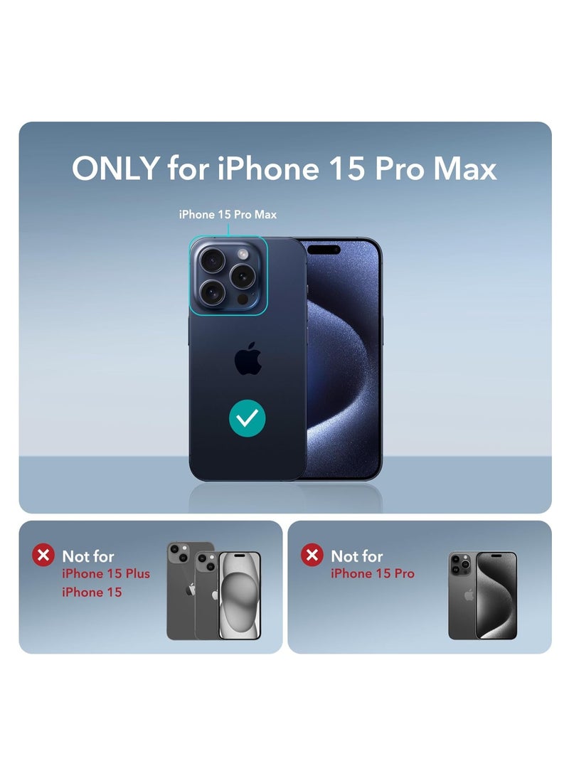 ELTRAZONE for iPhone 15 Pro Max Case, Compatible with MagSafe, Set with 2 Screen Protectors and Single Camera Lens Protectors, Air Guard Corners, Yellowing-Resistant Acrylic Back, Air Armor Series, Clear - Image 2
